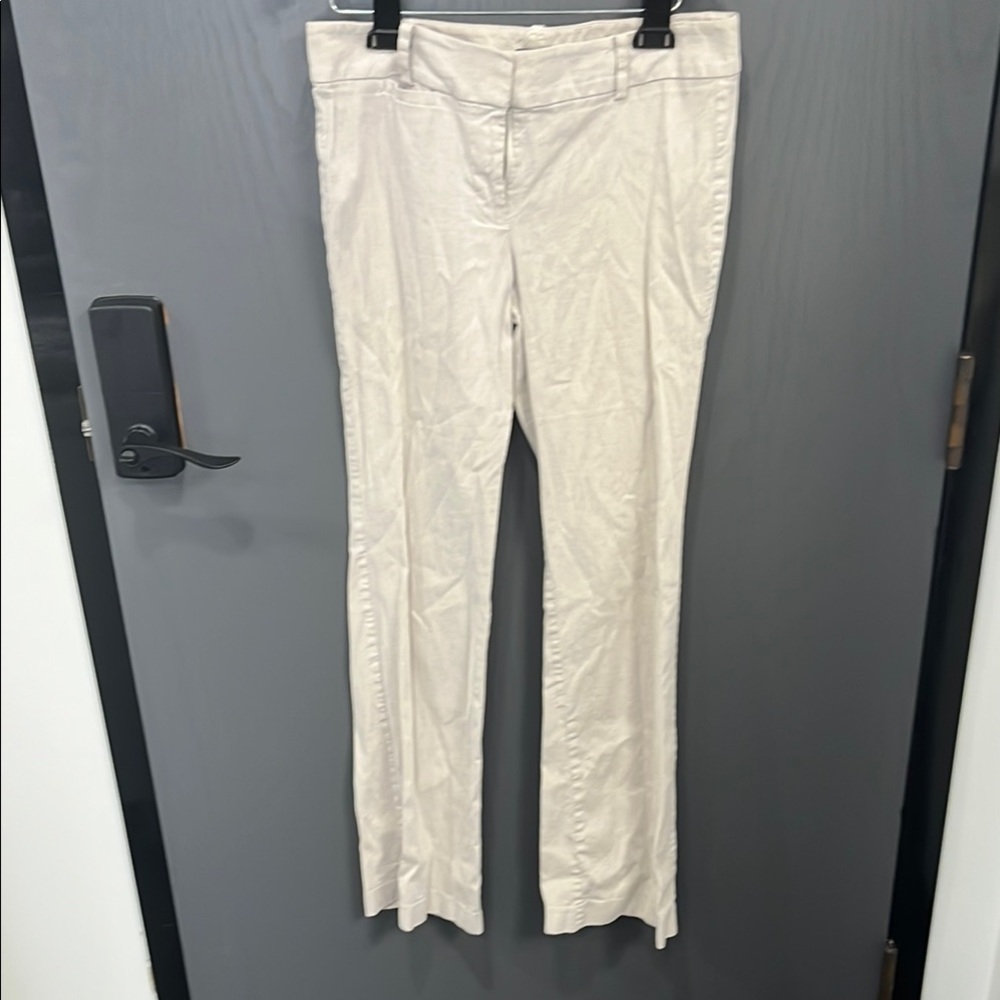 Ann Taylor beige seersucker pants